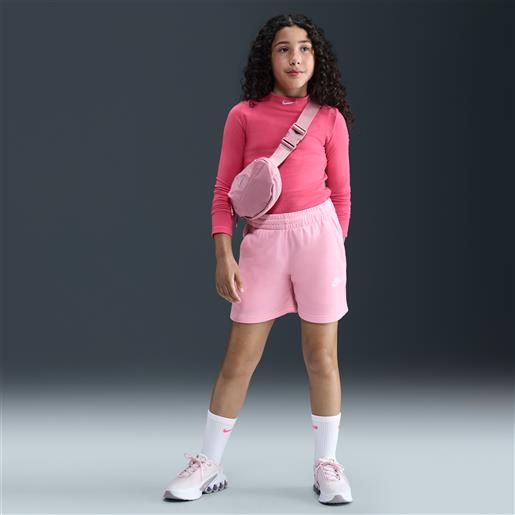 Nike shorts in french terry 13 cm Nike club fleece - ragazza - rosa