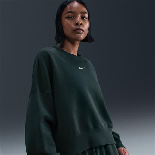 Nike felpa a girocollo ultraoversize Nike phoenix fleece - donna - verde