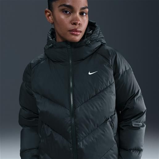 Nike giacca puffer in piumino dal fit ampio con cappuccio storm-fit Nike windpuffer - donna - verde
