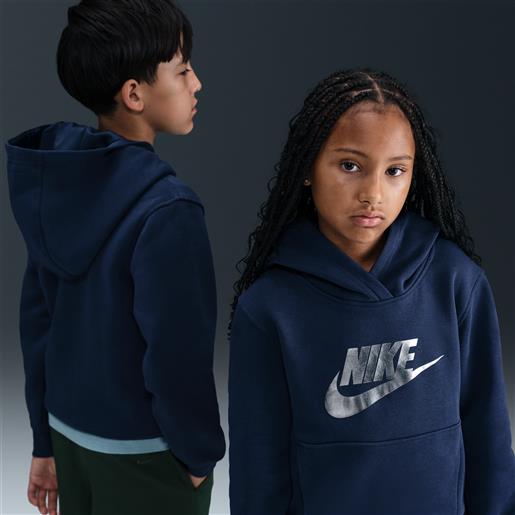 Nike felpa con cappuccio Nike club fleece - ragazzo/a - blu