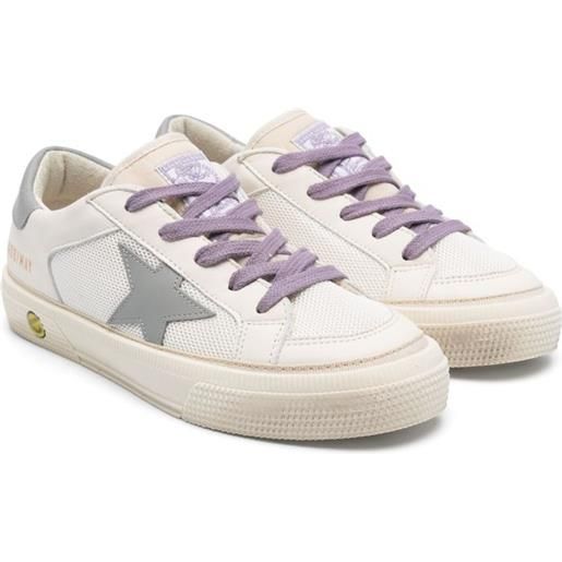 Golden Goose Kids sneakers con applicazione may - bianco