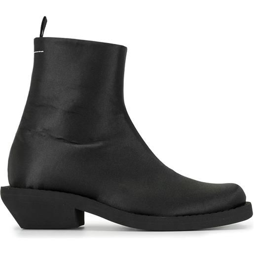 MM6 Maison Margiela stivali con tacco curvo - nero