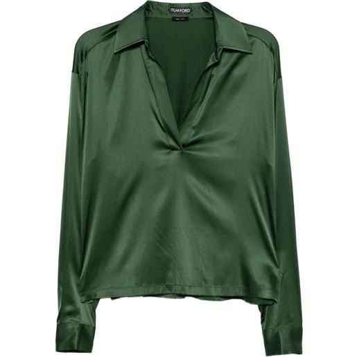 TOM FORD tunica con ricamo - verde