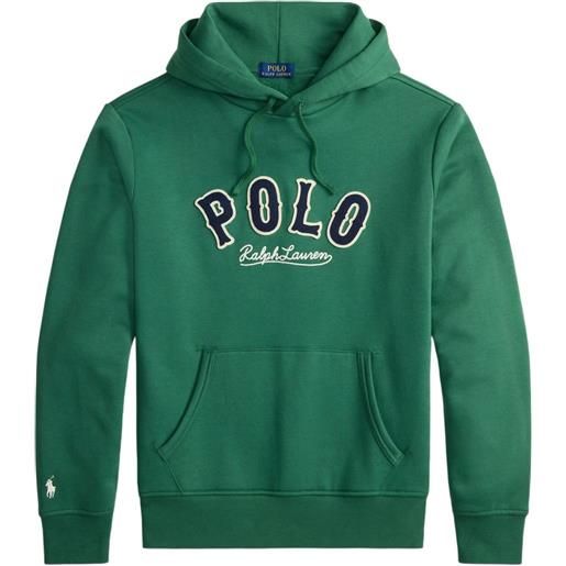 Polo Ralph Lauren felpa con cappuccio e logo - verde
