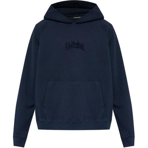 Zadig&Voltaire felpa con stampa e logo - blu