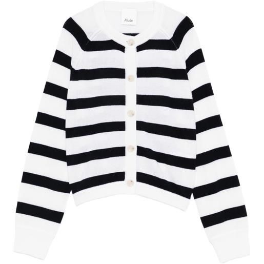 Allude cardigan a righe - bianco