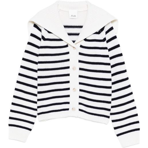 Allude cardigan a righe - bianco