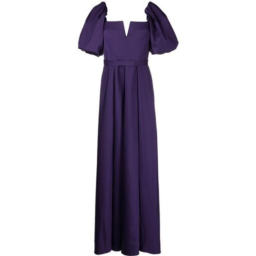 Alberta Ferretti abito con maniche a palloncino - viola