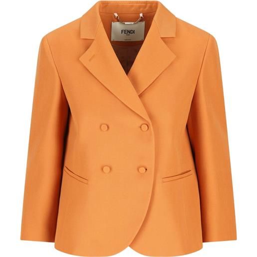 FENDI blazer doppiopetto - arancione