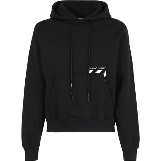 Off-White felpa con tasca e cappuccio - nero