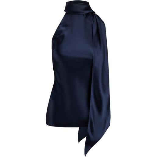 Ralph Lauren Collection top chilton con scollo posteriore - blu