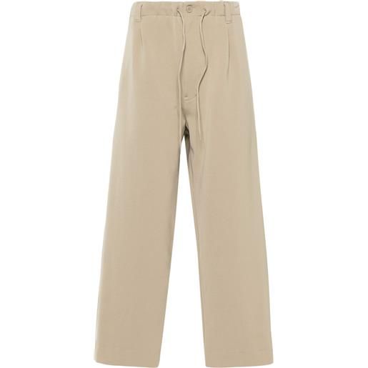 Y-3 pantaloni con caratteristico logo a 3 righe - toni neutri