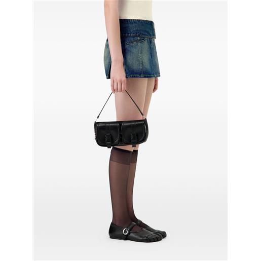 Coperni minigonna denim con inserti - nero