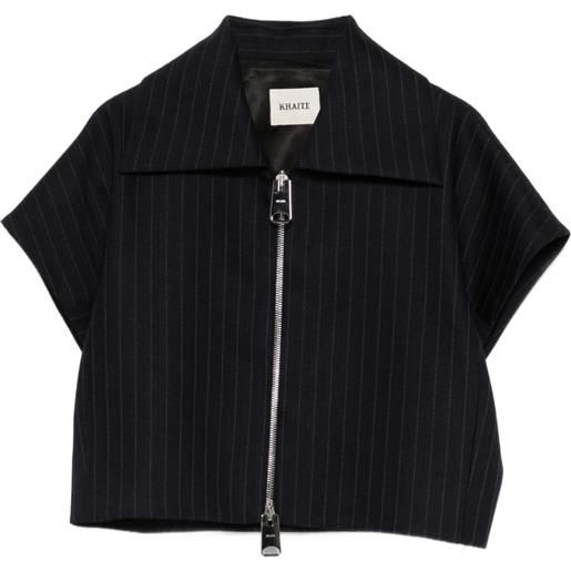 KHAITE camicia robin con zip - nero