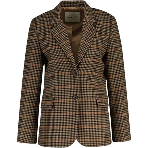 Gant blazer con motivo pied-de-poule - marrone