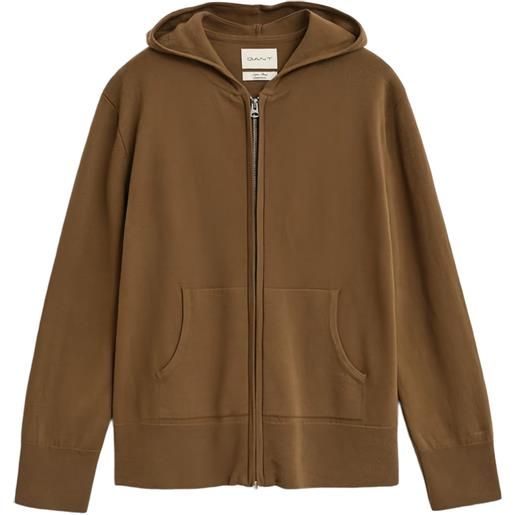 Gant giacca con cappuccio e zip - marrone