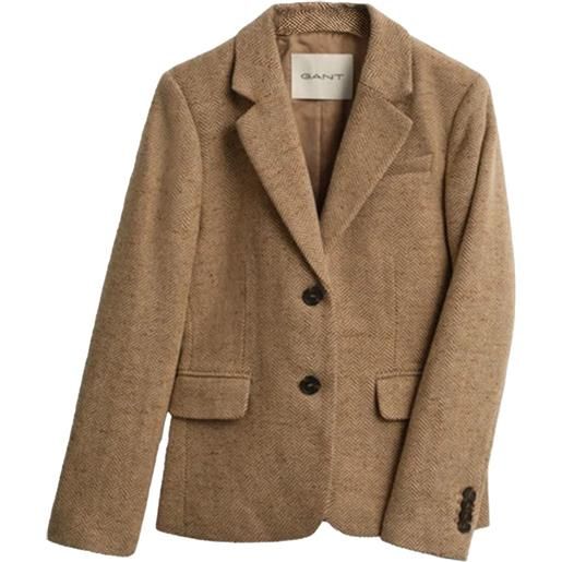 Gant blazer con motivo spigato - marrone