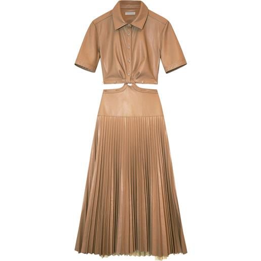 Simkhai chemisier maritza con cut-out - marrone