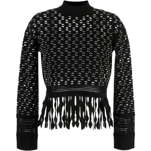 Simkhai maglione roman con frange - nero