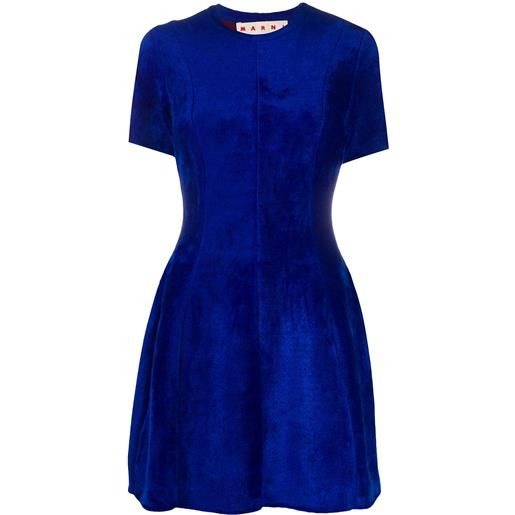 Marni abito midi con arricciatura - blu