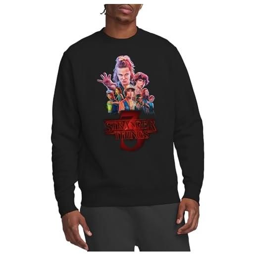 Stranger Things season three poster felpa unisex, nero, l
