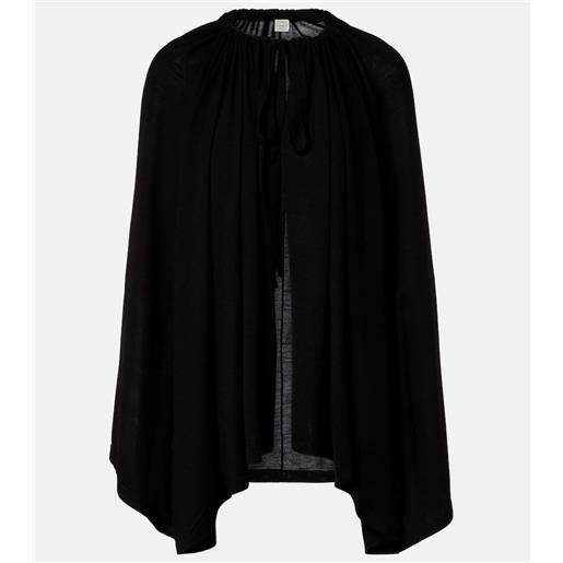 Toteme mantella in jersey di lana e seta