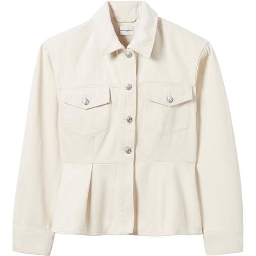 Claudie Pierlot giacca denim con tasca - toni neutri