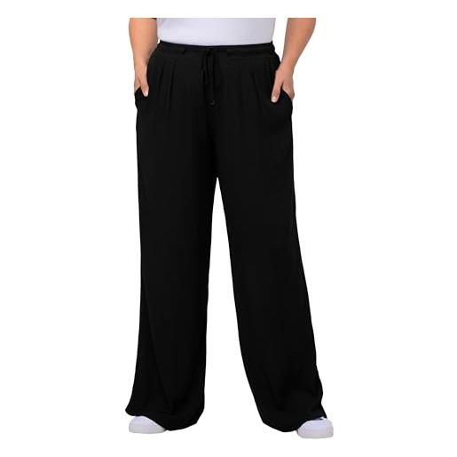 Pantaloni da donna in tinta unita con coulisse, elastico in