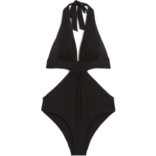 Max Mara costume intero cassie con scollo a v - nero