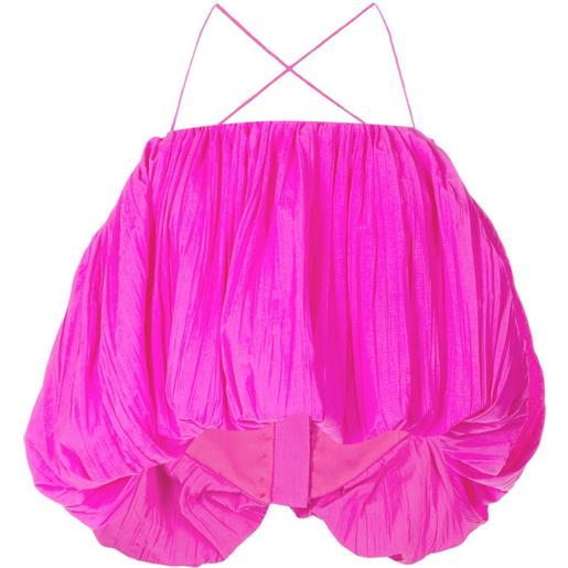 Acler top plissettato varley - rosa