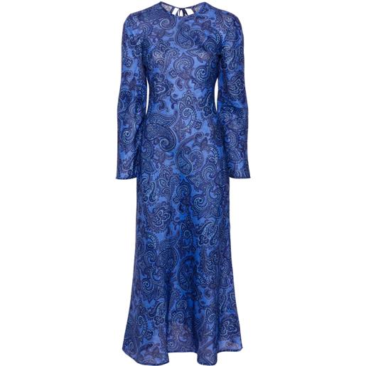 ZIMMERMANN abito lungo ottie con stampa paisley - blu