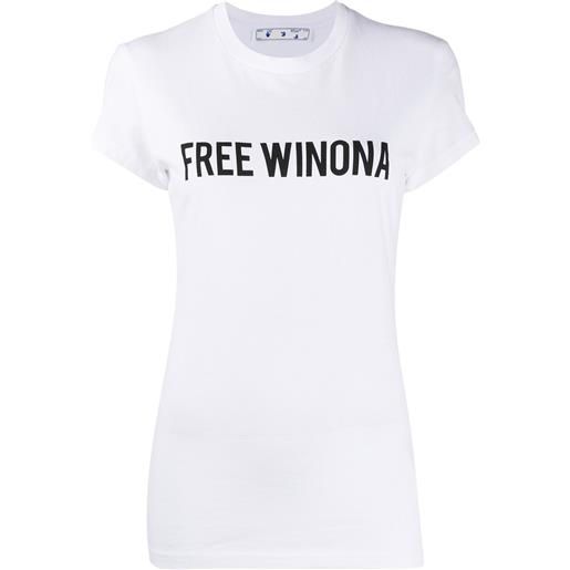 Off-White t-shirt free winona con stampa - bianco