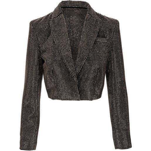 Roland Mouret blazer crop con strass - nero