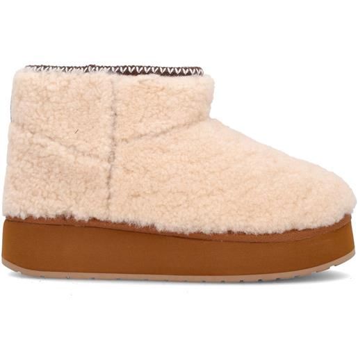 Emu Australia stivaletti micro flatform teddy beige