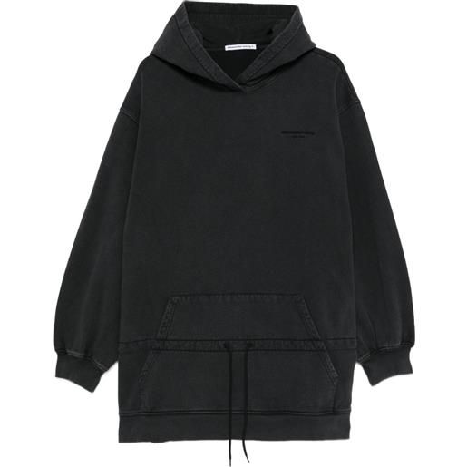 Alexander Wang abito corto con cappuccio - nero