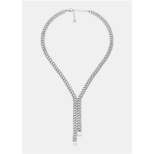 LIUJO liu jo collana in acciaio nichel free, argento