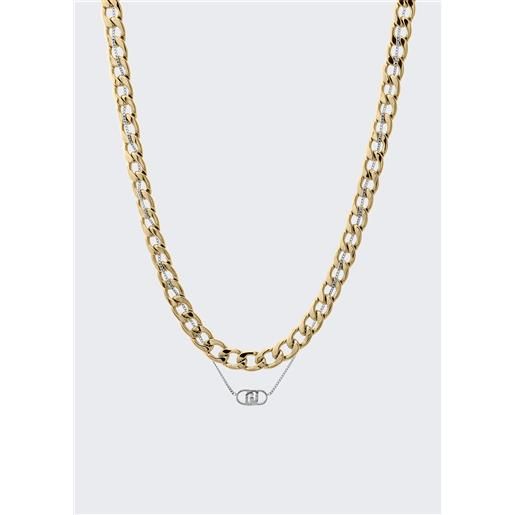 LIUJO liu jo collana a catena con logo, oro