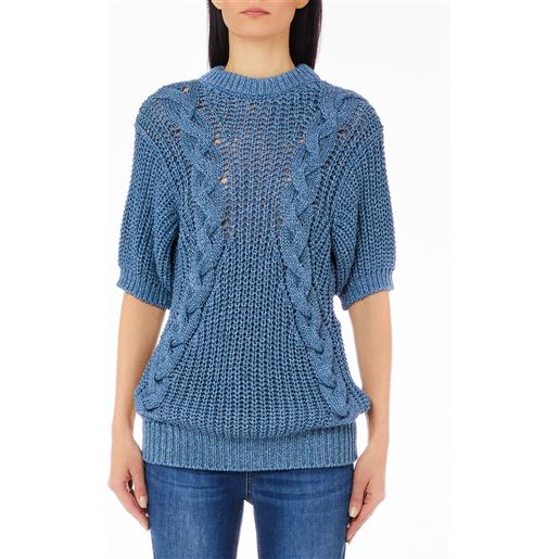 LIUJO liu jo maglia in lurex®, blu