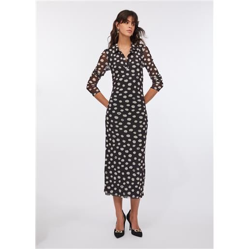 LIUJO liu jo abito lungo a pois, nero a pois