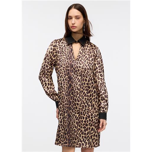 LIUJO liu jo abito corto animalier con cut-out, animalier