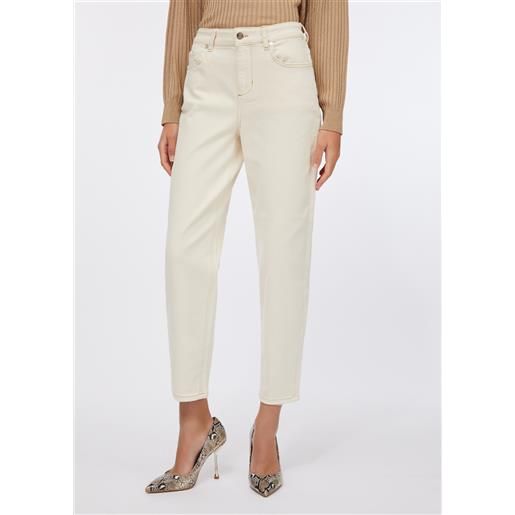 LIUJO liu jo pantaloni carrot fit, écru