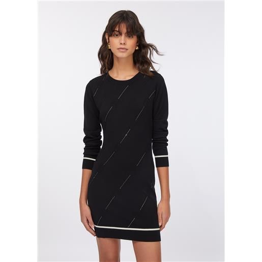 LIUJO liu jo abito corto in maglia, nero