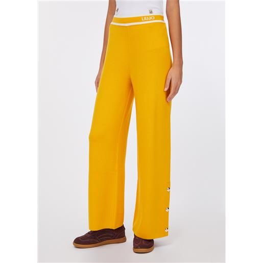 LIUJO liu jo pantaloni in maglia, giallo