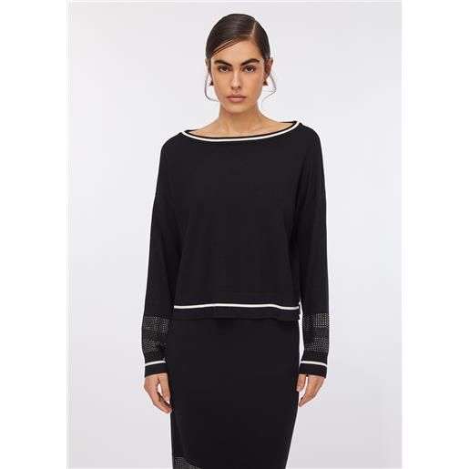 LIUJO liu jo maglia liu jo better, nero