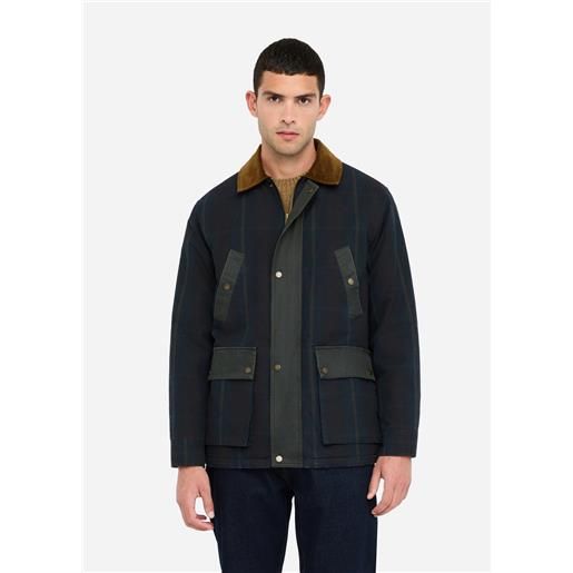 LIUJO liu jo giaccone in tessuto check, check blu