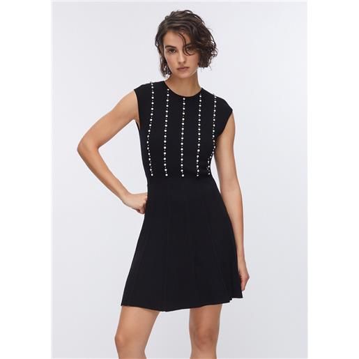 LIUJO liu jo abito corto in maglia, nero