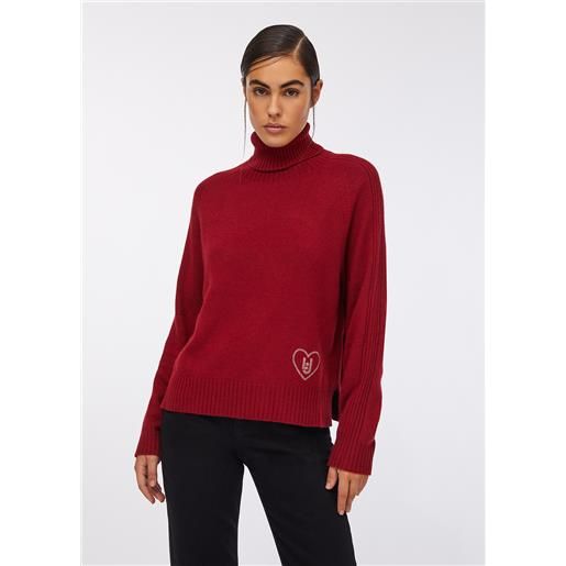 LIUJO liu jo dolcevita in lana e cashmere, rosso