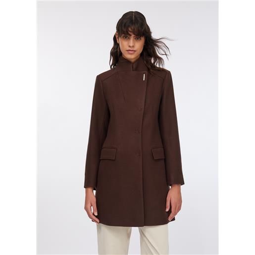 LIUJO liu jo cappotto in panno double, cioccolato