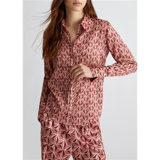 LIUJO liu jo camicia con stampa geometrica, rosa