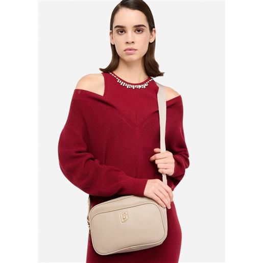 LIUJO liu jo borsa a tracolla media con pouch, beige